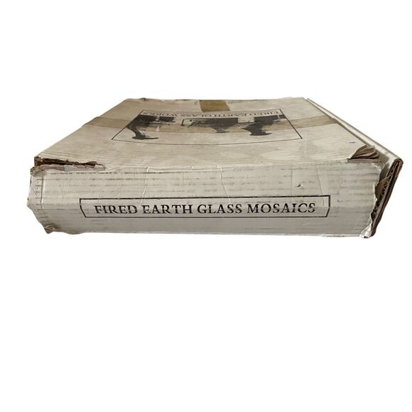 Fired Earth Glass Mosaic Tile Lot 298 Pieces Iridescent Square Pieces Pastel Mix - Picture 5 of 15